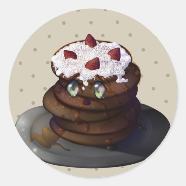 Kura Pancake Runder Aufkleber (Vorderseite)