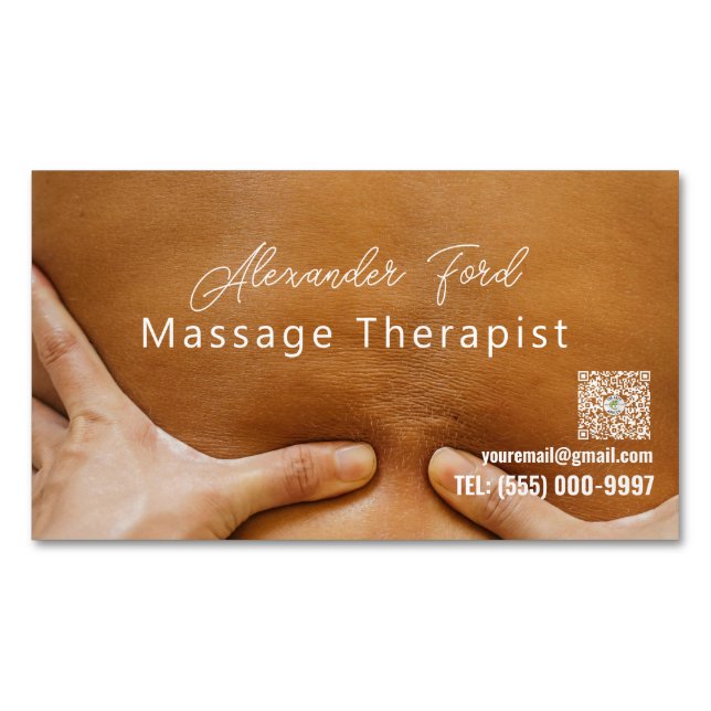 Kuratiertes Foto für Massagetherapeuten Magnetische Visitenkarte (Vorderseite)