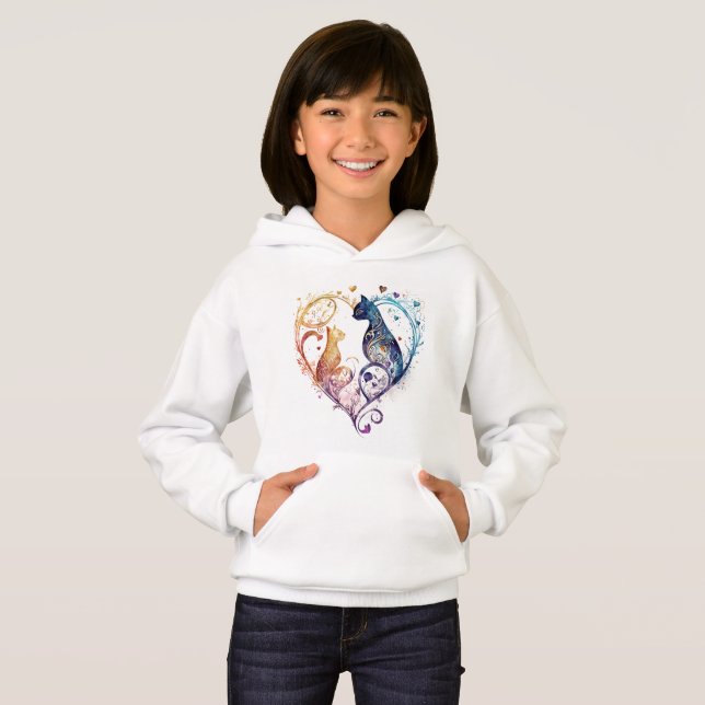 Kuraudea eine niedlich blühend Liebe Hoodie (Vorne ganz)