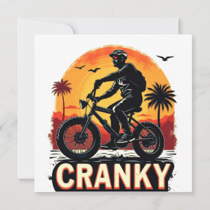 Kurbeln: Energie für Ihr T-Shirt - Spaß-Biker Dankeskarte