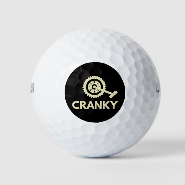 Kurbeln / Fahrrad / Radfahrer Golfball (Vorderseite)