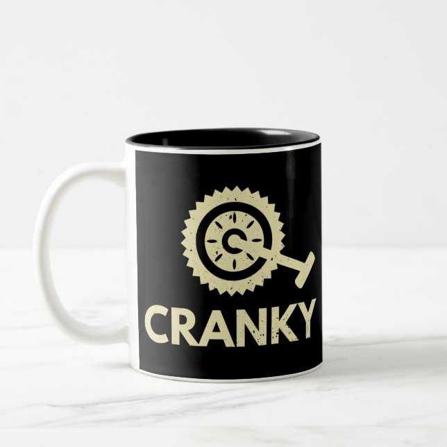 Kurbeln / Fahrrad / Radfahrer Zweifarbige Tasse (Links)