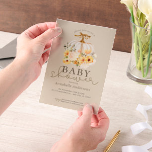 Kürbis-Aquarell Neutrale Babyparty