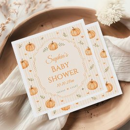 Kürbis-Baby-Party-Servietten Aquarell Serviette