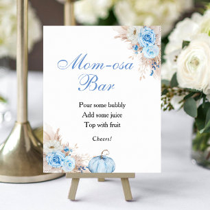 Kürbis-Baby-Shower-Mimosa-Bar-Plakat Poster