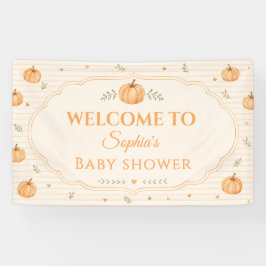 Kürbis-Babyparty-Banner Wasserfarbe - Verliebe Dic Banner