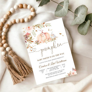 Kürbis-Blumen-Baby-Shower-Einladung Einladung
