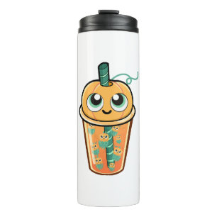 Kürbis-Boba-Qualle Thermosbecher