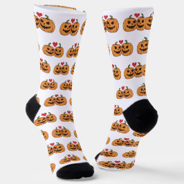 Kürbis-Cartoons Socken