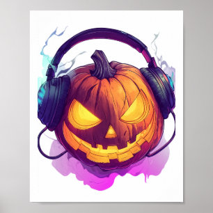 Kürbis-DJ-Party Poster