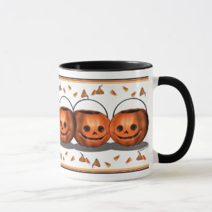 Kürbis-Eimer-Flecken-Halloween-Tasse Tasse