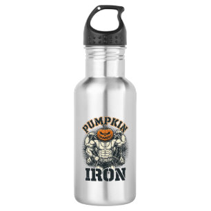 Kürbis Eisen Vintage Bodybuilding Halloween Design Edelstahlflasche