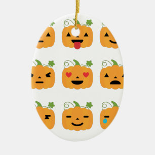 Kürbis-Emojis Keramikornament