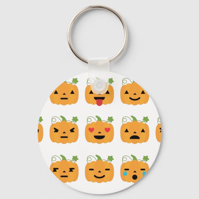 Kürbis-Emojis Schlüsselanhänger (Vorderseite)
