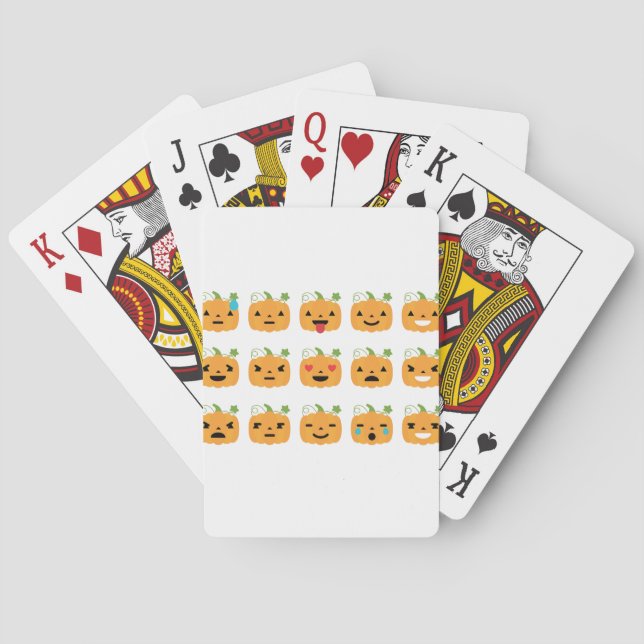 Kürbis-Emojis Spielkarten (Rückseite)