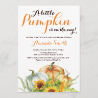 Kürbis-Fall-Babyparty-Einladung