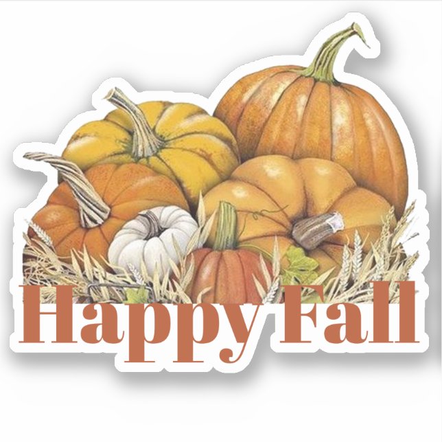 Kürbis fallen aufkleber (Vorderseite)