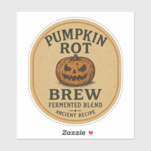 Kürbis-Fäulnis-Brew - Halloween-Apotheker-Etikett Aufkleber