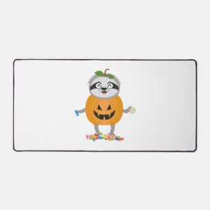 Kürbis-Faultier-Halloween-Kostüm-Geschenk Schreibtischunterlage