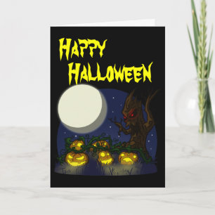 Kürbis-Flecken-Halloween-Karte Karte