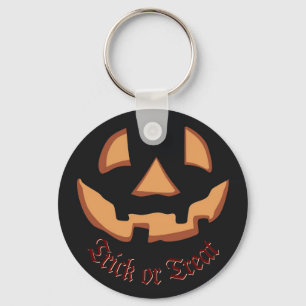 Kürbis für Halloween in schwarzem Schlüsselanhänge Schlüsselanhänger