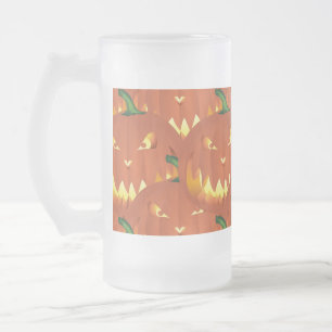 Kürbis für Halloween... Mattglas Bierglas