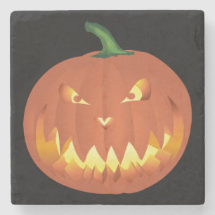 Kürbis für Halloween ... Steinuntersetzer
