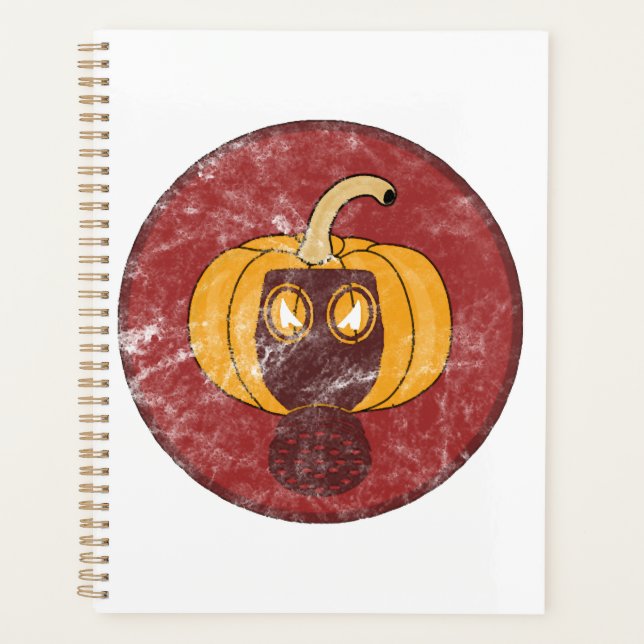 Kürbis-Gasmaske Halloween-Design Planer (Vorderseite)