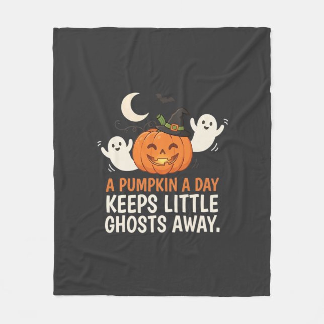 Kürbis-Geist-Halloween-Zitat-Design_1 Fleecedecke (Vorderseite)