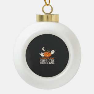 Kürbis-Geist-Halloween-Zitat-Design_1 Keramik Kugel-Ornament