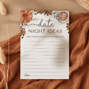 Kürbis-Gewürz-Kaffee-Baby-Shower-Date-Night-Ideen Einladung