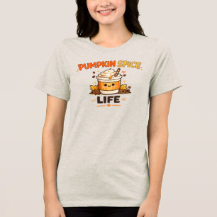 Kürbis-Gewürz-Lebens-Cute-Herbst-Coffee-T-Shirt Tri-Blend Shirt