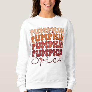 Kürbis-Gewürz Retro Herbst Sweatshirt
