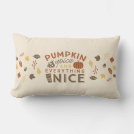 Kürbis-Gewürz-typografische Herbst-Wohngestaltung Lendenkissen