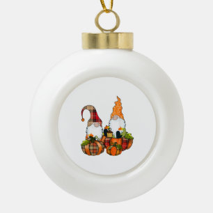 Kürbis-Gnome Herbst Herbst Süß Halloween Keramik Kugel-Ornament