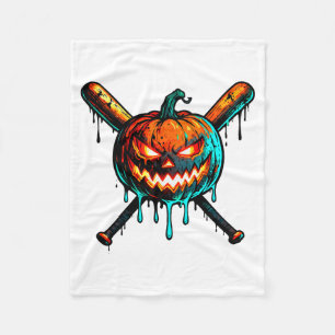 Kürbis Halloween Baseball Eiscreme Tropf Soky Boy Fleecedecke