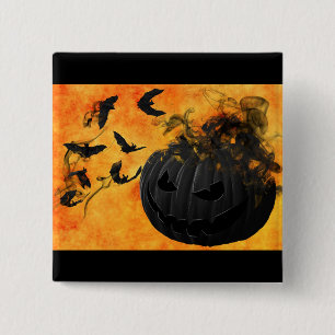 Kürbis Halloween Button