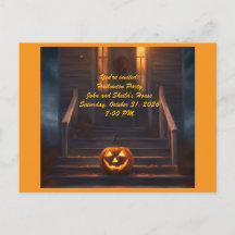 Kürbis-Halloween-Einladung