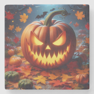 Kürbis/Halloween/Fledermauslöffel Steinuntersetzer