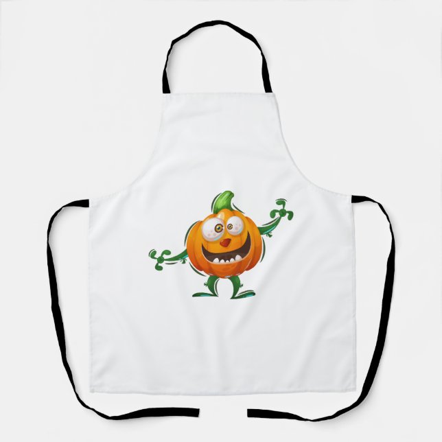 Kürbis Halloween Schürze (Vorderseite)