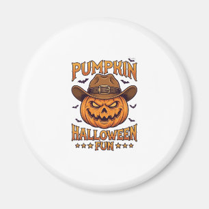 Kürbis Halloween-Spaß Jack Lantern Cowboyhut Flede Magnet