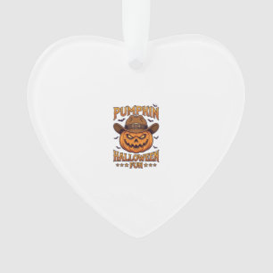Kürbis Halloween-Spaß Jack Lantern Cowboyhut Flede Ornament