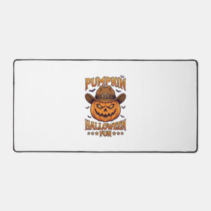 Kürbis Halloween-Spaß Jack Lantern Cowboyhut Flede Schreibtischunterlage
