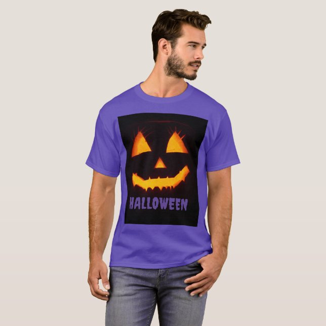 Kürbis Halloween-🎃 T-Shirt (Vorne ganz)