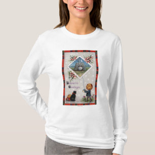 Kürbis-Hauptfliegen ein Drachen in einem Kamin T-Shirt