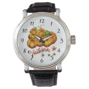 Kürbis Herbst Armbanduhr