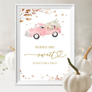 Kürbis Herbst Babys sind ein süßes Zeichen Poster