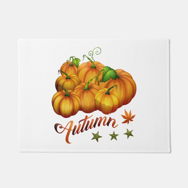 Kürbis Herbst Fußmatte (Vorderseite)