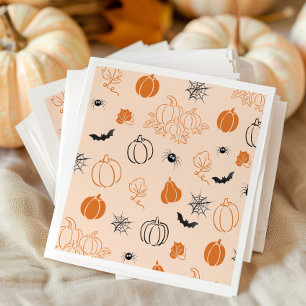 Kürbis-Herbst-Mädchen-Babyparty Serviette