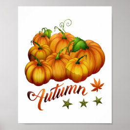 Kürbis Herbst Poster